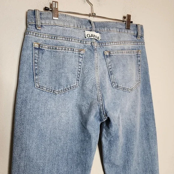 NWT GANNI classic denim slit jeans.Size 28X32.
